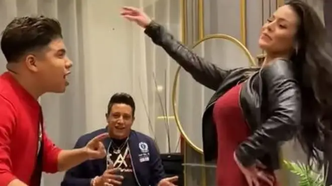 Still from video showing Omar Kamal (left), Hamo Beeka and Lordiana