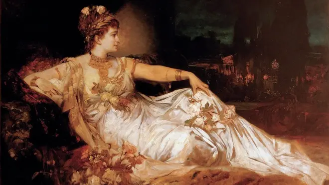 Carlotte Wolter interpretando a Mesalina. 1875.