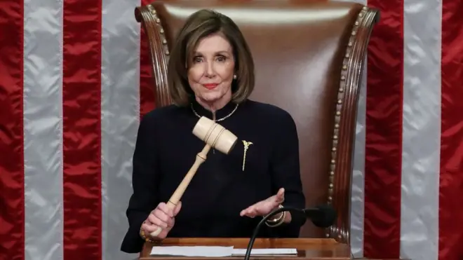La demócrata Nancy Pelosi fue una de las principales protagonistas de la activación del juicio político contra Trump.