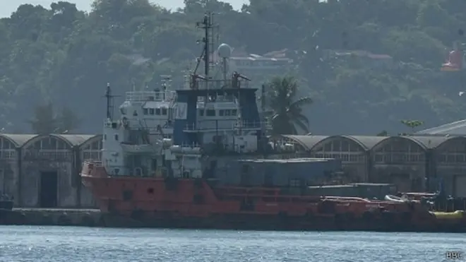 ඇවන්ගාර්ඩ් සමාගමට සම්බන්ධ ගාල්ල වරායේ නැංගුරම් ලා ඇති නැව