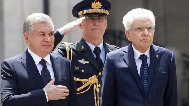 Президент Шавкат Мирзиёев ва Президент Сержио Маттарелла