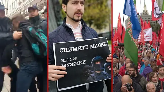 "А Крупская тоже за кандидатов?": шестая неделя протестов в Москве за три минуты