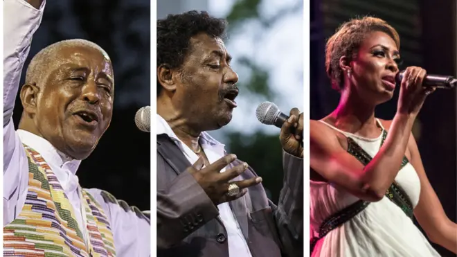 ከግራ ወደ ቀኝ (ድምፃዊ መሐሙድ አህመድ፣ አለማየሁ እሸቴ፣ ቤቲ ጂ)