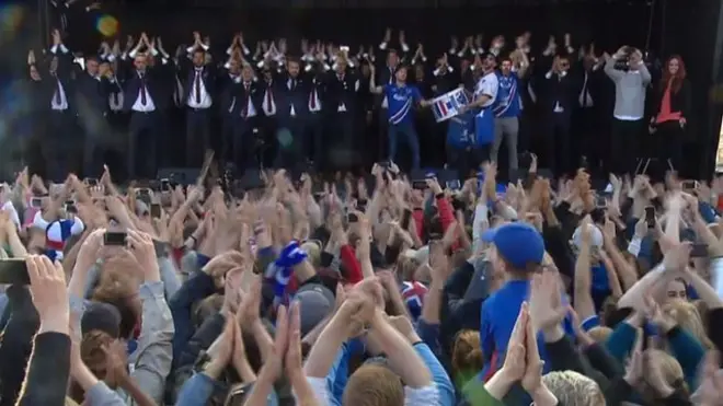 Встреча сборной Исландии