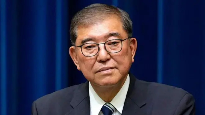 JapanPrime Minister Shigeru Ishiba wear one dark suit