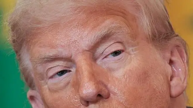 نمای نزدیک از چهره ترامپ
