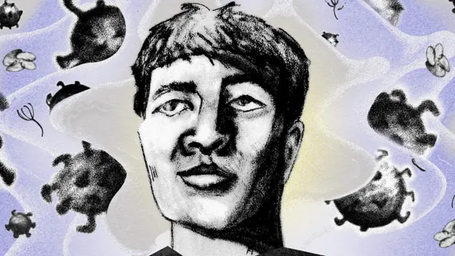BBC制图:一个男人被花粉孢子包围