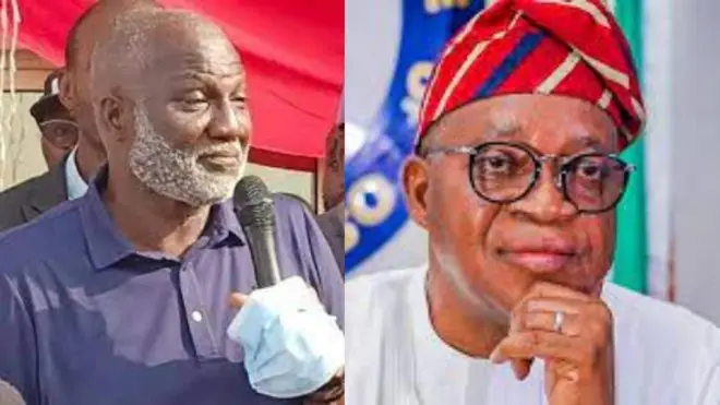 Aworan Gomina Oyetola ati Lasun Yussuf