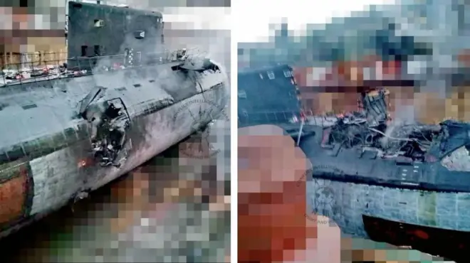 Фото пошкоджень на субмарині