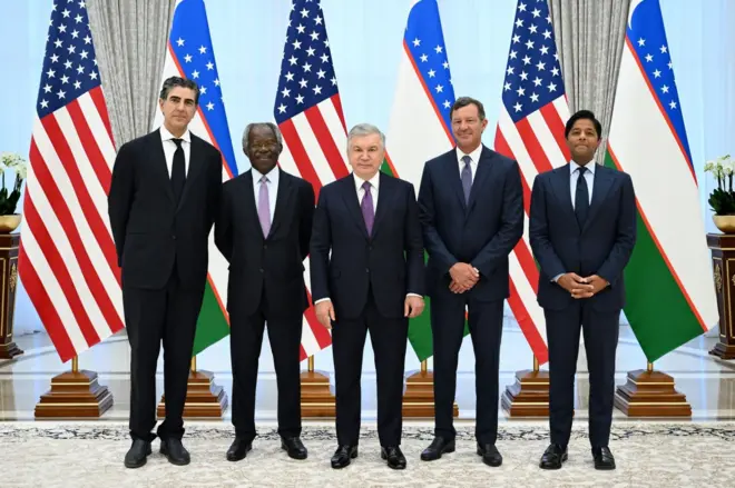 Президент Мирзиёев BlackRock раҳбариятини қабул қилди.