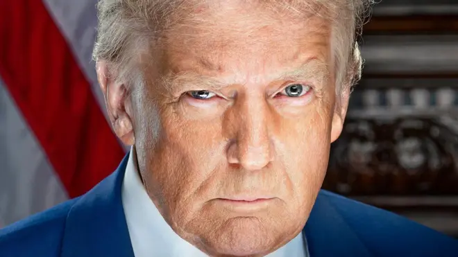 Ifoto y'ubutegetsi (ya leta) ya Perezida Donald Trump.