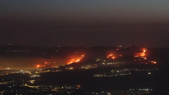 حريق في إسرائيل