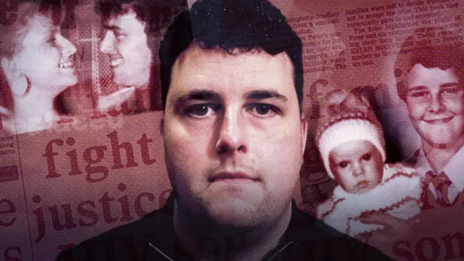 Collage de imágenes de Sam Rushby y su familia.