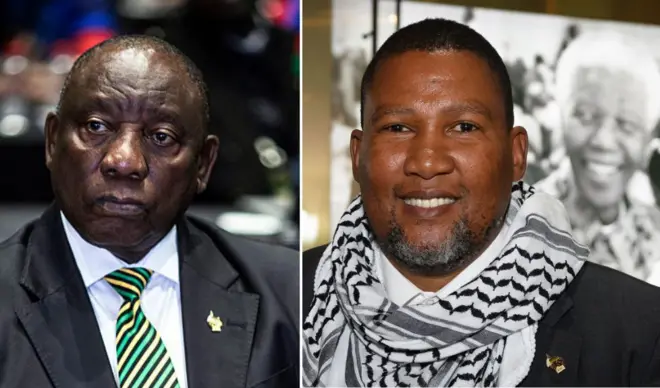 Cyril Ramaphosa and Nkosi Zwelivelile Mandela
