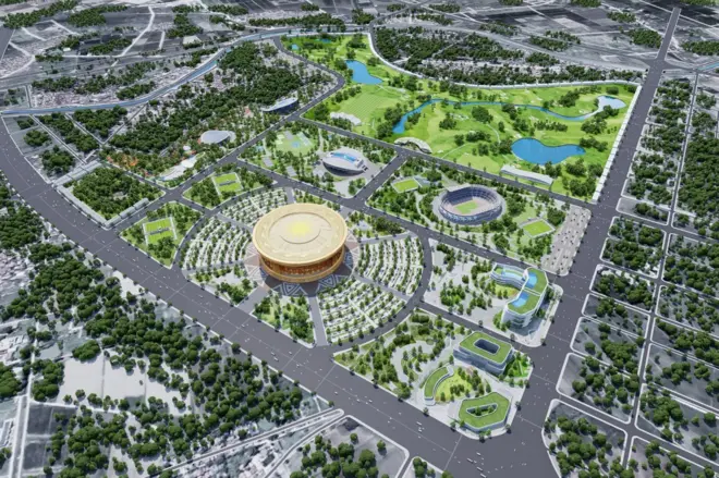 Phối cảnh Sân vận động Hùng Vương trong Thành phố Thể thao Olympic