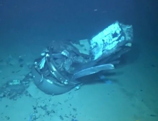 بقایای زیردریایی تایتان بر بستر دریا