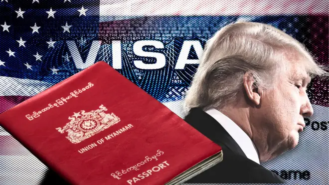 သမ္မတထရမ့်အမိန့် ဇွန် ၉ ရက်မှာ စတင်အသက်ဝင်ချိန် ရန်ကုန်မြို့၊ အမေရိကန်သံရုံးမှာ ဗီဇာအင်တာဗျူးဖြေဖို့ ရက်ချိန်းက နောက် ၁၀ လစာ အထိ ရှိနေပါတယ်။