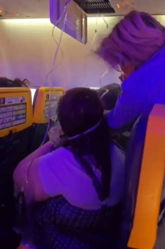 Passageiros em um avião