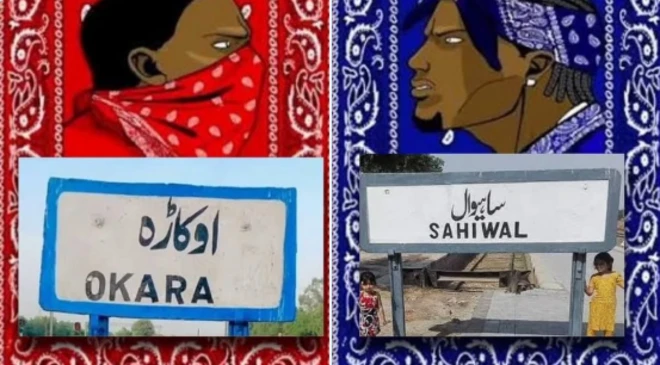 ساہیوال اوکاڑہ جنگ کی عکاسی کرتی تصویر