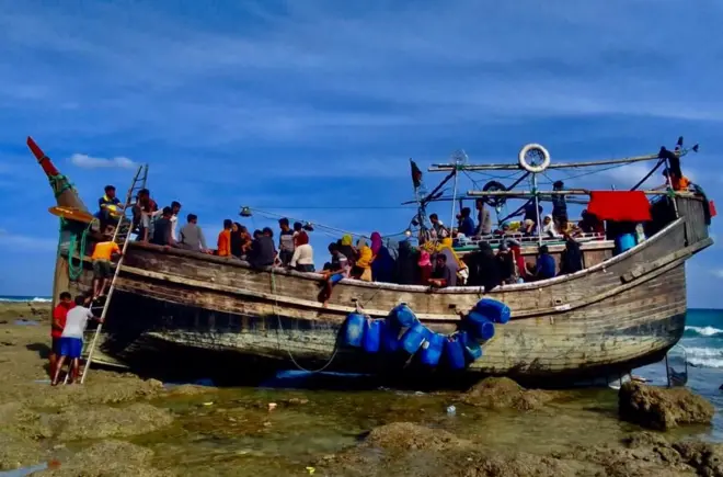 ভারতের আন্দামানের শহীদ দ্বীপে যে নৌকাটিকে আটক করা হয়।
