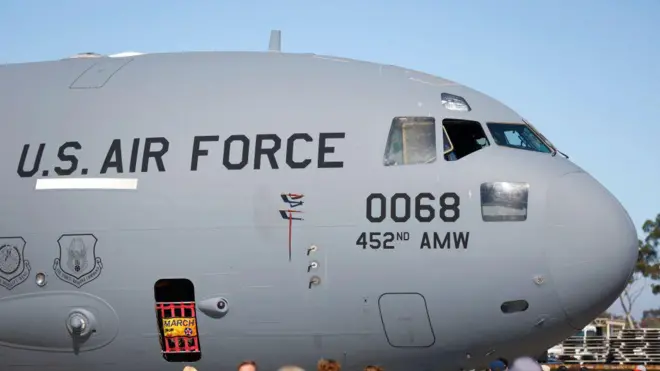 अमेरिका का C-17 मिलिट्री एयरक्राफ़्ट