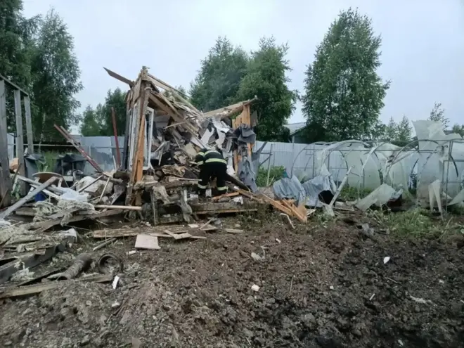 повреждения после атаки беспилотников