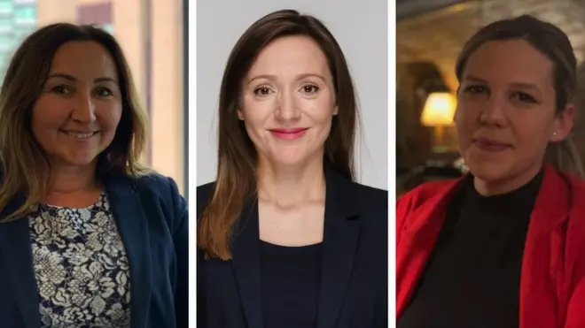 Milkica Romić (levo), Jasmina Hostert (u sredini), Tanja Lekić (desno)