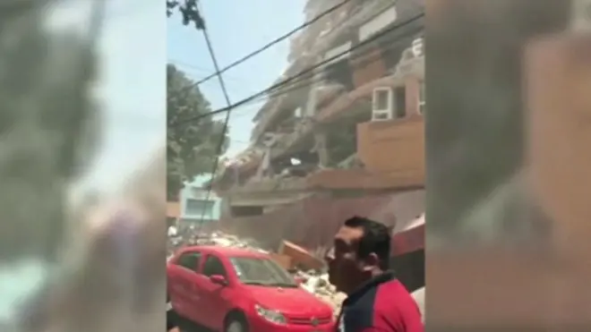 Imágenes de destrucción en México