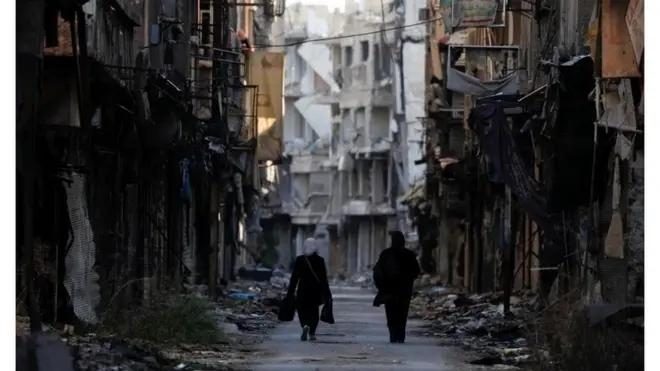 جانب من الدمار الذي أحدثته الحرب في سوريا