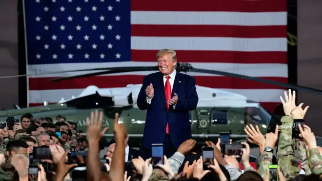 지난 6월 주한미군을 찾은 트럼프 대통령