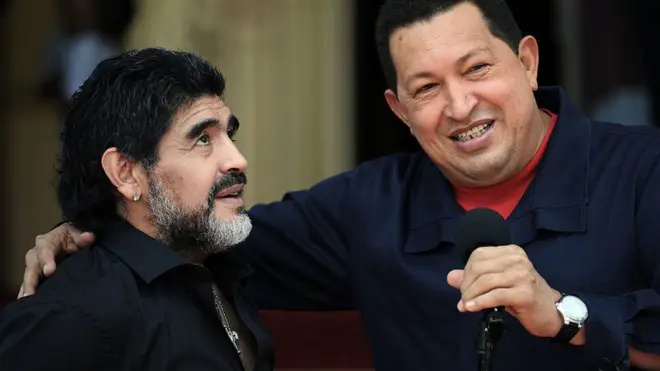 Maradona era amigo personal de Hugo Chávez