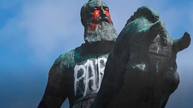 Une statue du Roi Leopold II de Belgique