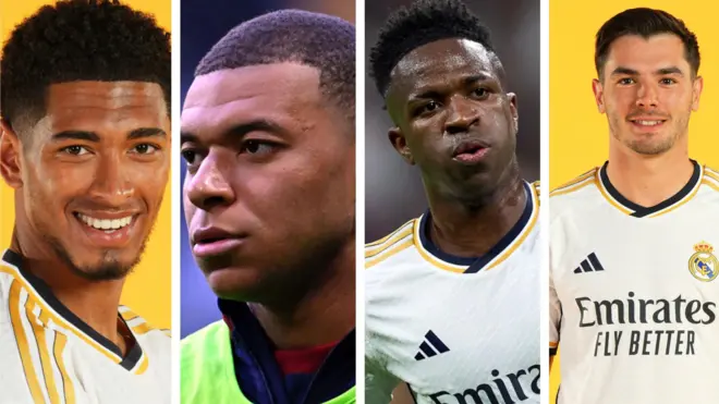 Bellingham, Mbappe, Vinicius Jnr, Brahim Diaz