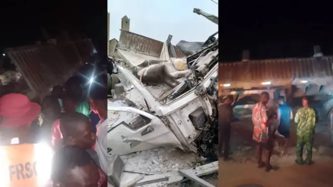 Tirela to ko simẹnti to ṣubu niluu Akungba Akoko