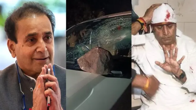अनिल देशमुख यांच्यावर दगडफेक