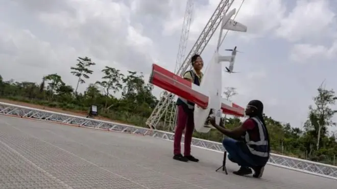 Le premier centre de drones a été ouvert cette semaine à Omenako, à 70 km d'Accra.