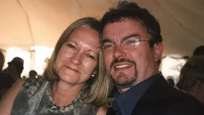 Sally Challen y Richard Challen durante su matrimonio, que duró 31 años.