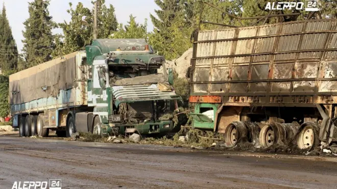 Повреждения получили 18 грузовиков с гуманитарной помощью