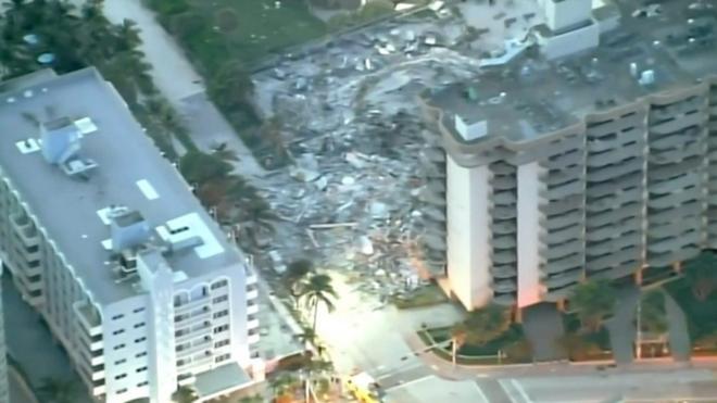 Обрушенное здание в Майами