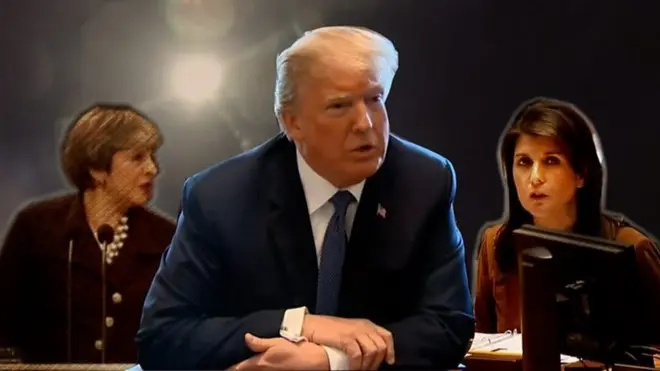 报道说，英国首相特里莎·梅敦促特朗普再提供更多化学武器攻击的证据，但是英国首相府发言人断然否认首相对于攻击叙利亚目标有任何犹豫。