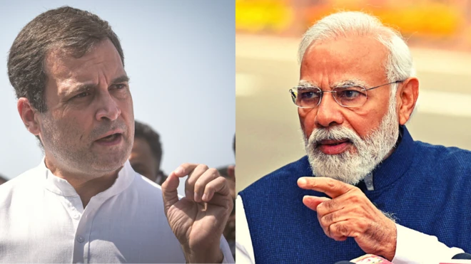 राहुल गांधी, नरेंद्र मोदी