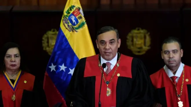 Maikel Moreno, presidente del Tribunal Supremo, anunció los nuevos miembros del CNE.