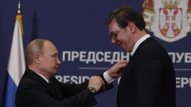 Приликом јануарске посете Београду, Владимир Путин одликовао је Александра Вучича