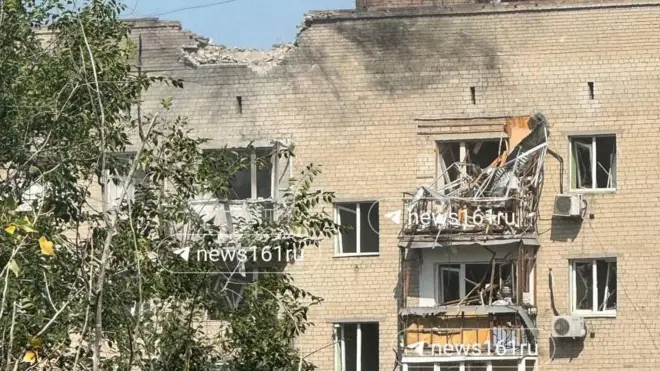 Телеграм-канал 161.ru опубликовал фото поврежденного дома, власти фото не публиковали