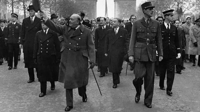 الجنرال شارل ديغول ووينستون تشرشل