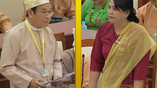 ပြည်သူလွှတ်တော်မှာ ရသေ့တောင် အမတ် ဒေါ်ခင်စောဝေ ရဲ့ အမေးကို ကျန်းမာရေး ၀န်ကြီးက ဖြေကြားစဉ်