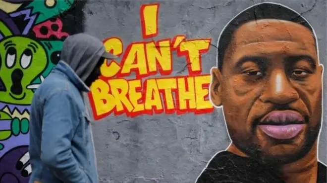 George Floyd face for street art for Berlin Germany