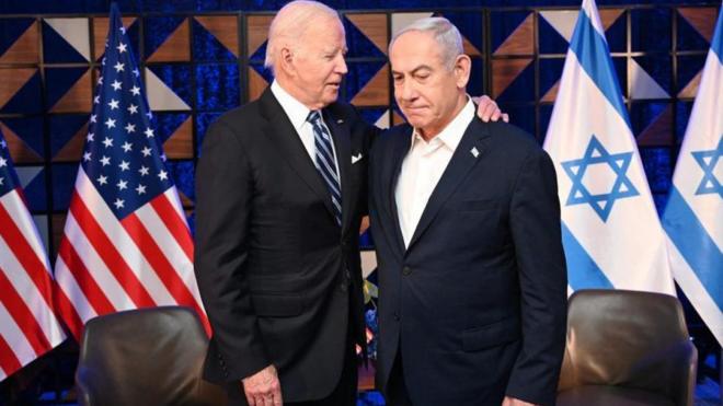 Biden y Netanyahu durante la visita que el primero realizó a Israel en octubre pasado.