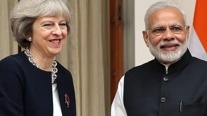 मोदी, टेरीज़ा मे