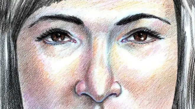 Рисунок лица женщины